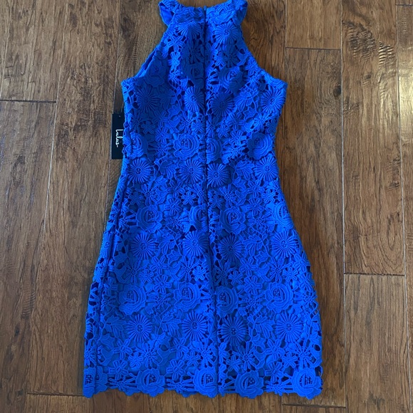 Lulu's Love Poem Blue Lace Mini Dress‎ Size Small - Picture 5 of 7